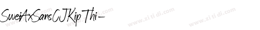 SweiAxSansCJKip Thi字体转换